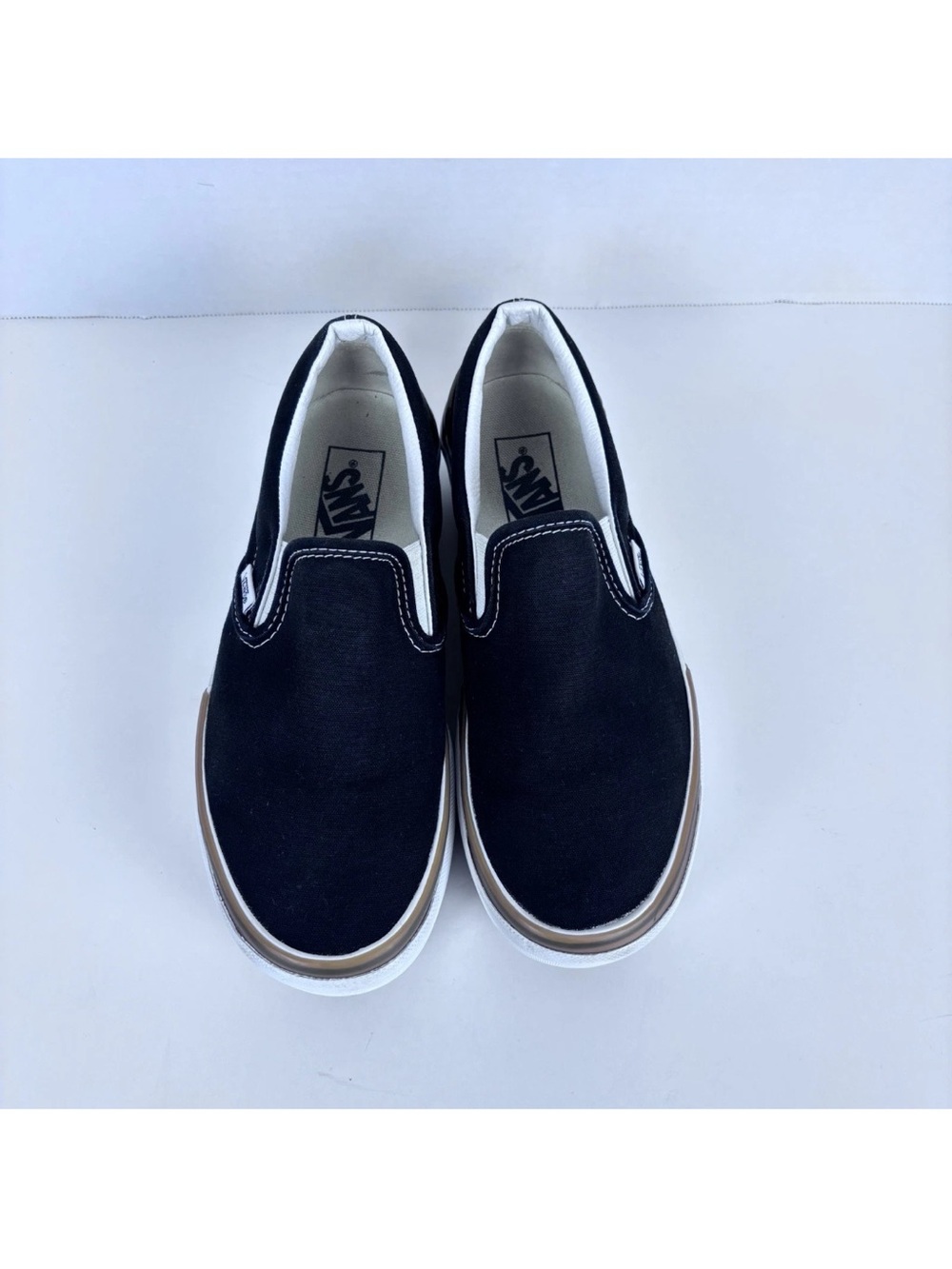 Vans Classic Slip-On Stacked Women’s Size 7.5 Black/White/Gum - Picture 3 of 10